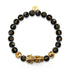 Pixiu Feng Shui Bracelet | CARBON Element | Black Agate x 18k Gold